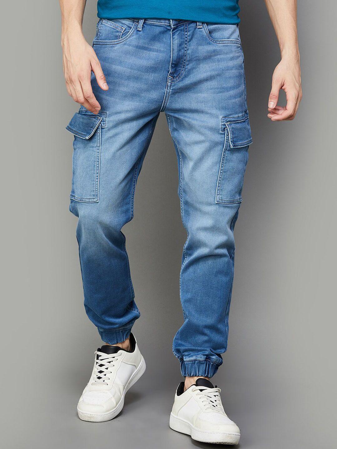 bossini men jogger mildly distressed jeans