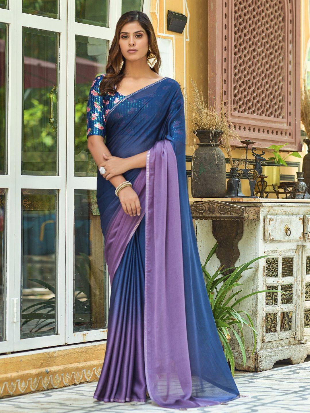 teeya creation sequinned pure georgette saree