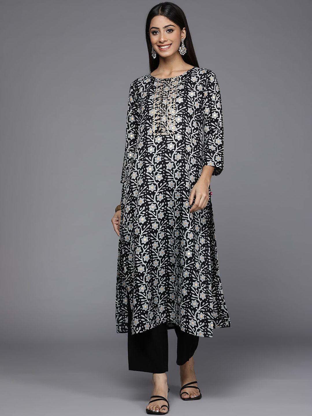 kalini women printed thread work kurta