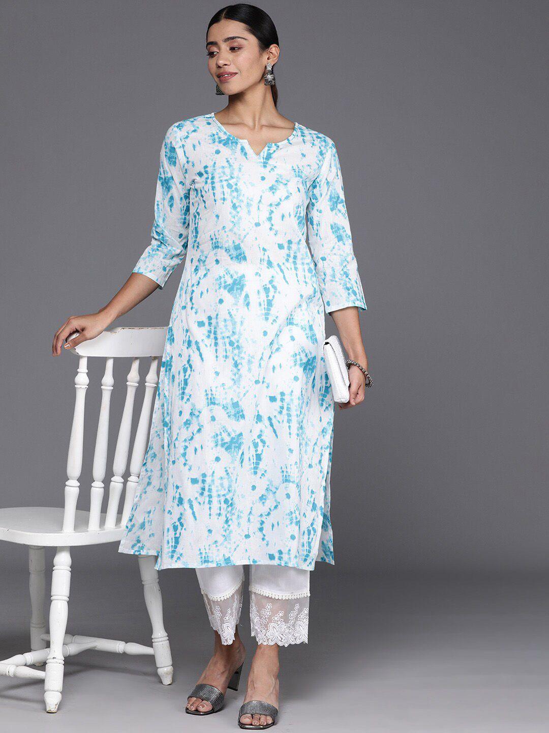 kalini printed notch neck cotton kurta