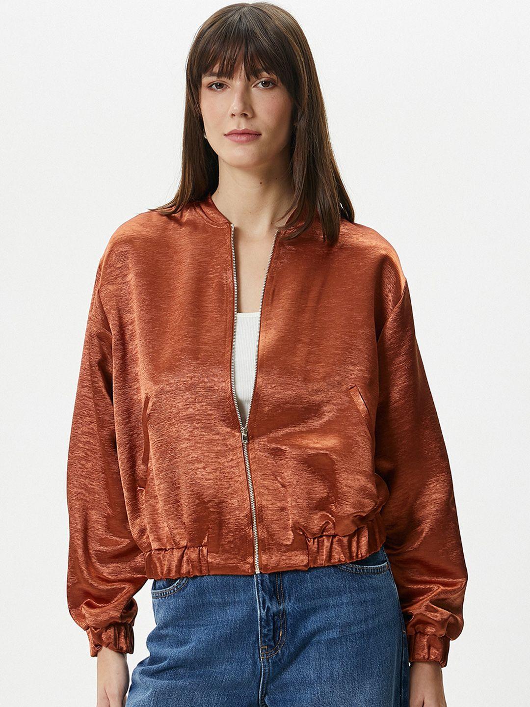 koton stand collar bomber jacket