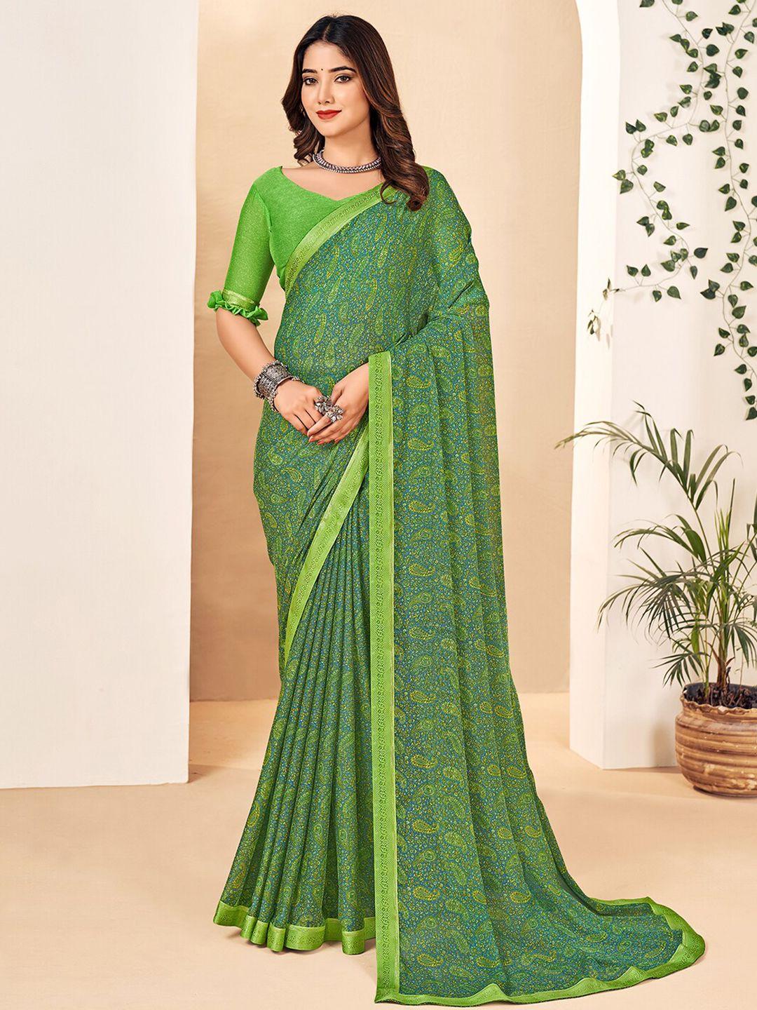 mitera paisley poly georgette sungudi saree