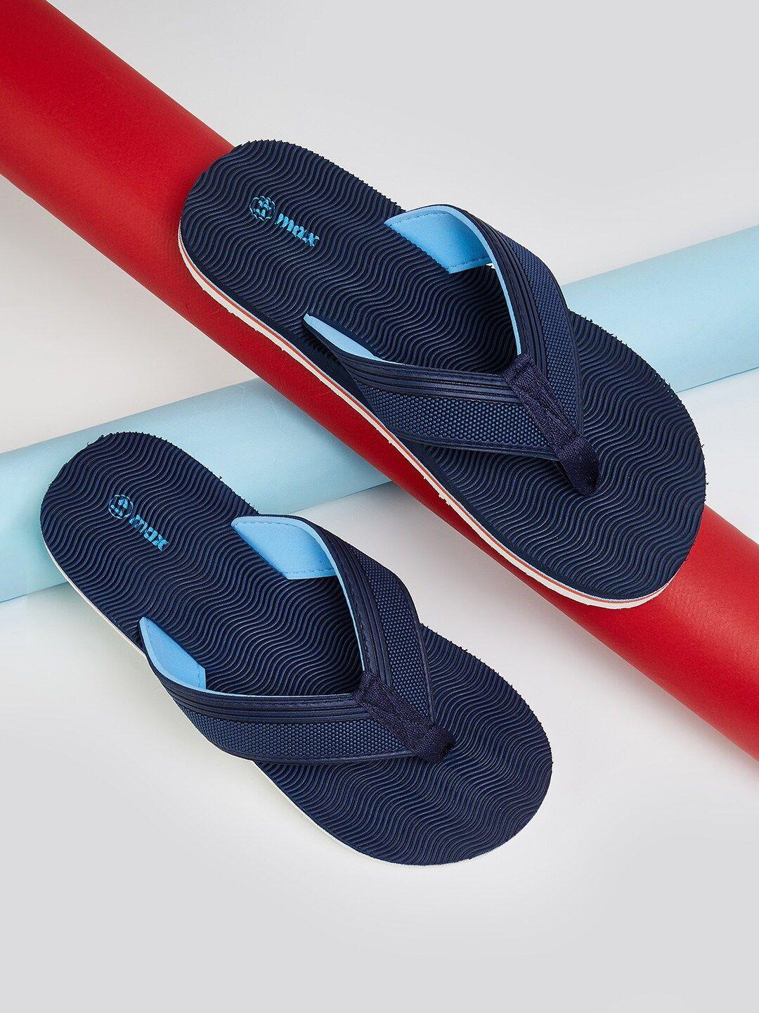 max men colourblocked thong flip-flops