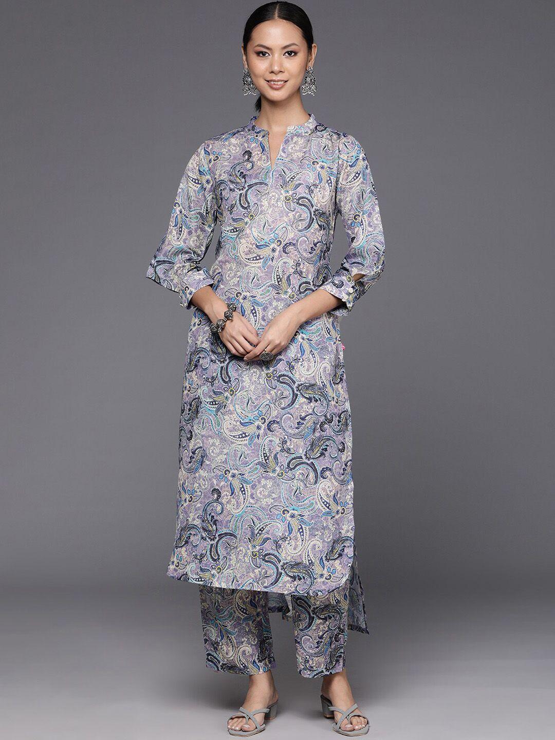 kalini women ethnic motifs printed regular kurta with trousers