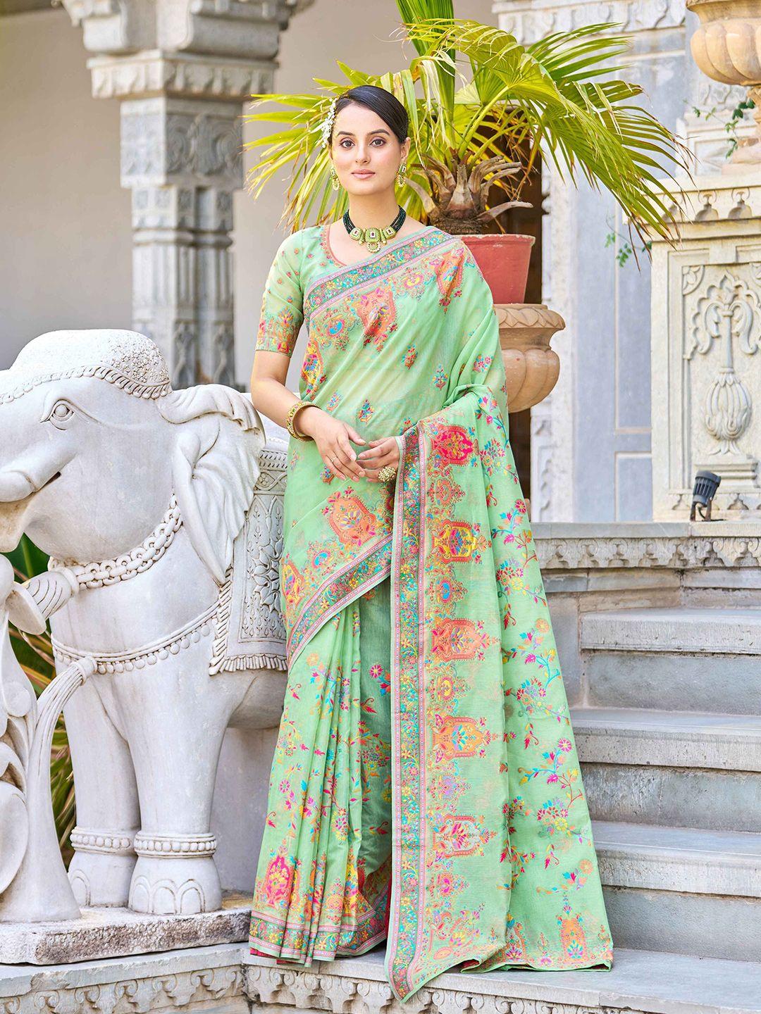 swornof floral woven design saree