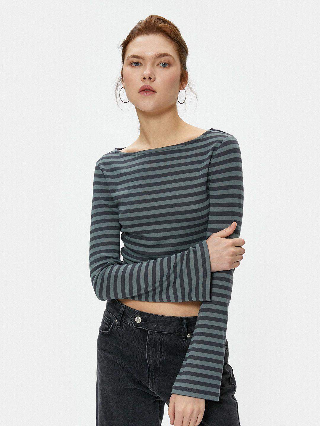 koton women striped t-shirt