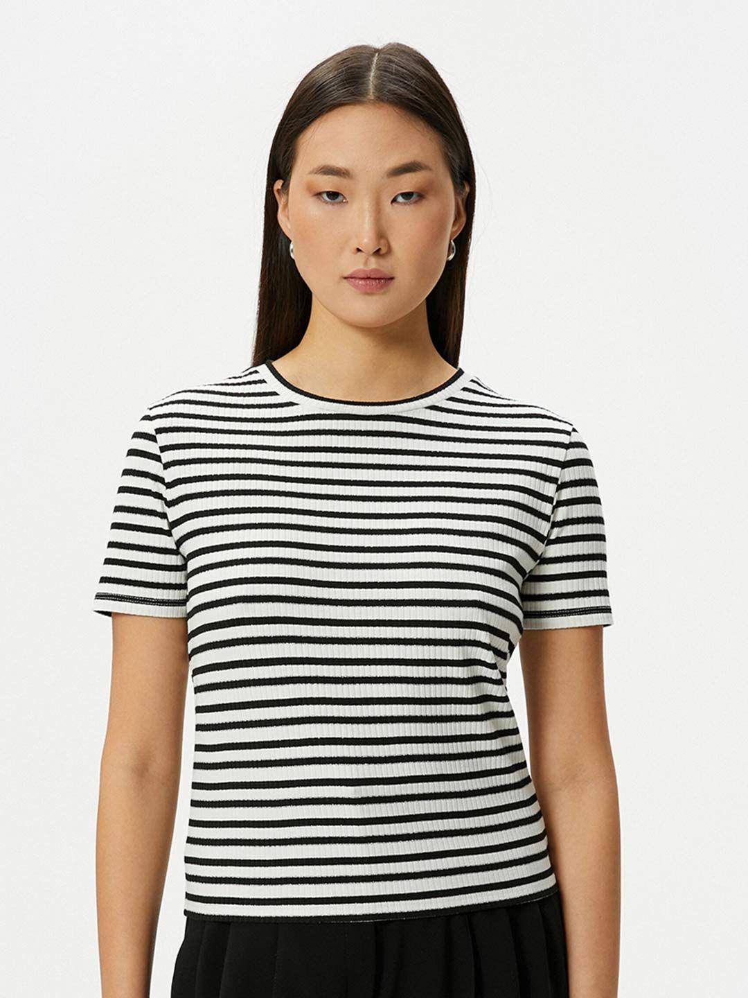 koton women striped t-shirt