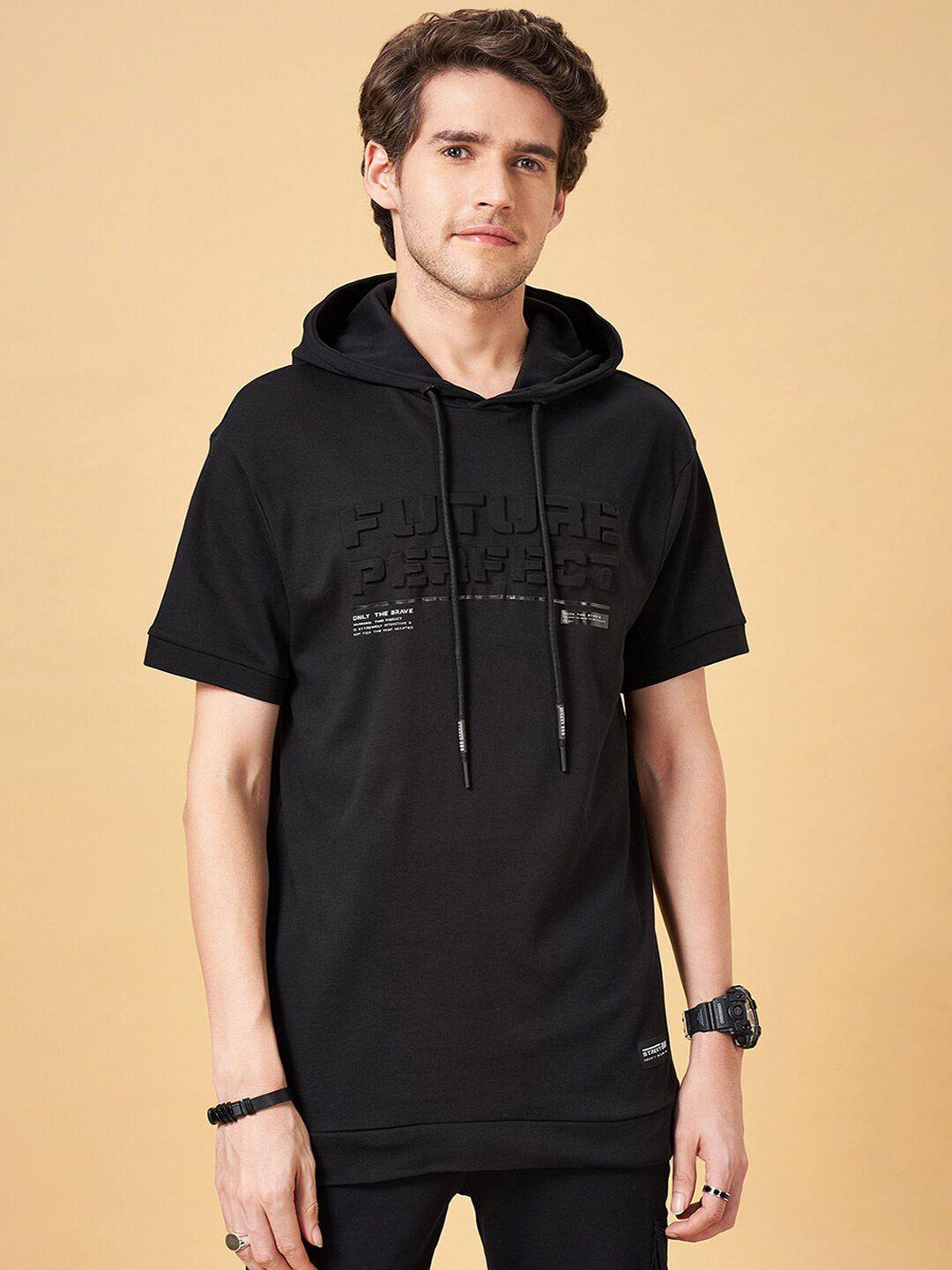 street 808 by pantaloons men hooded pockets boxy t-shirt