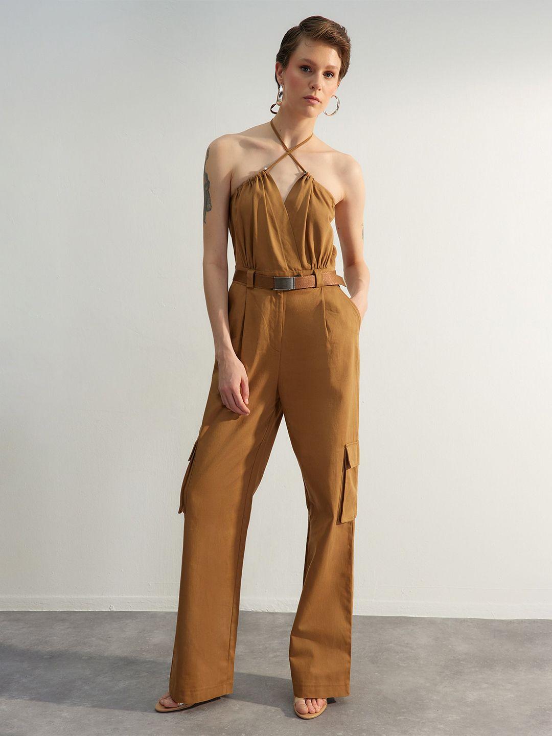 trendyol halter neck basic jumpsuit