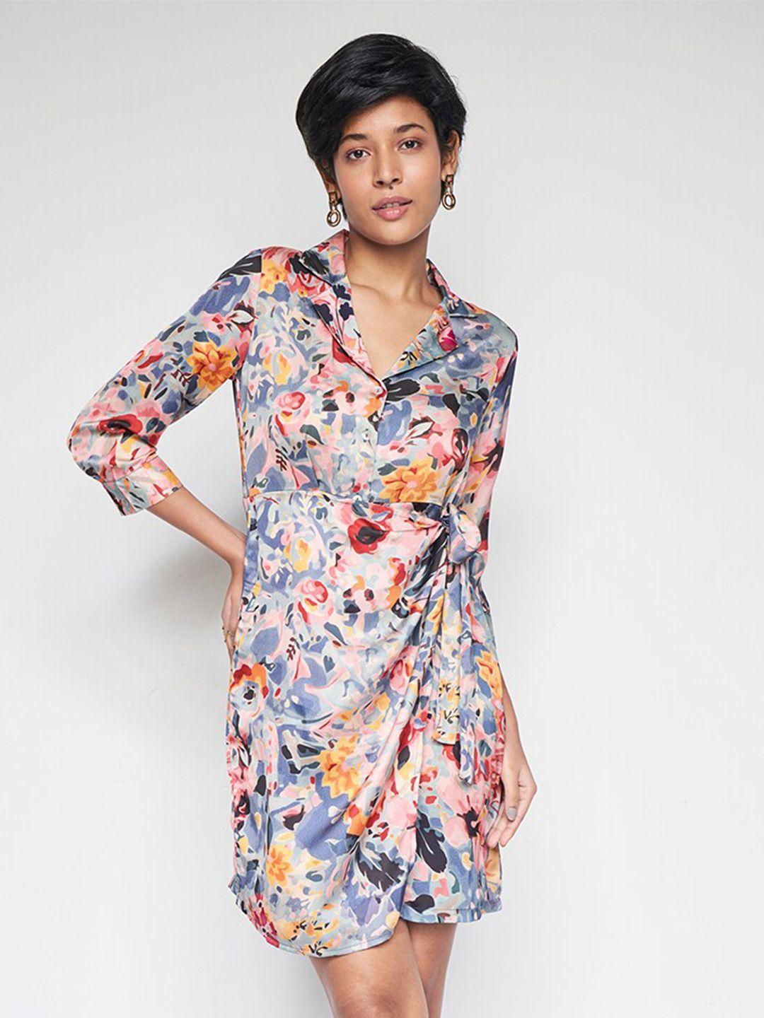 and floral print dress