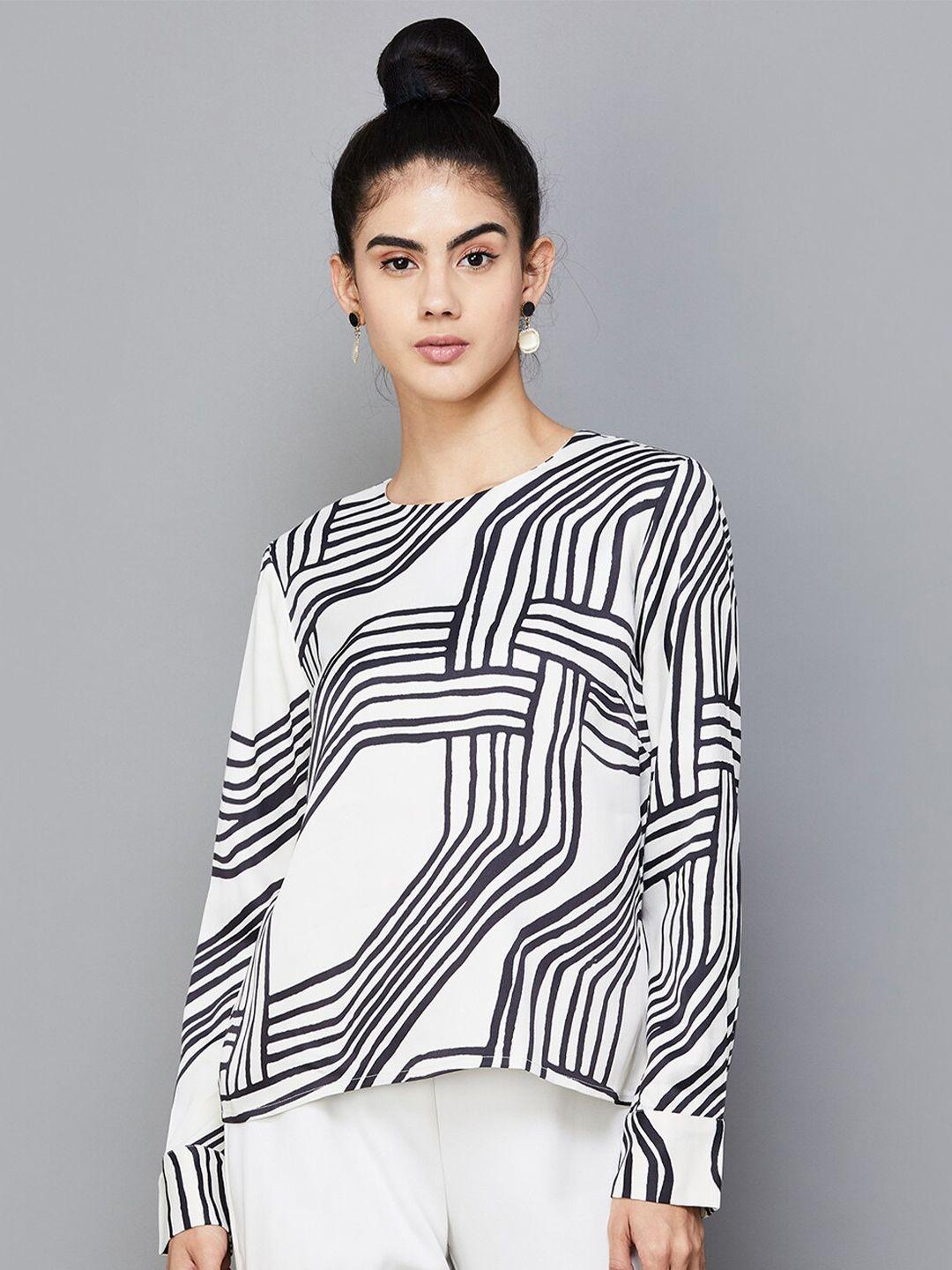 code by lifestyle geometric print top