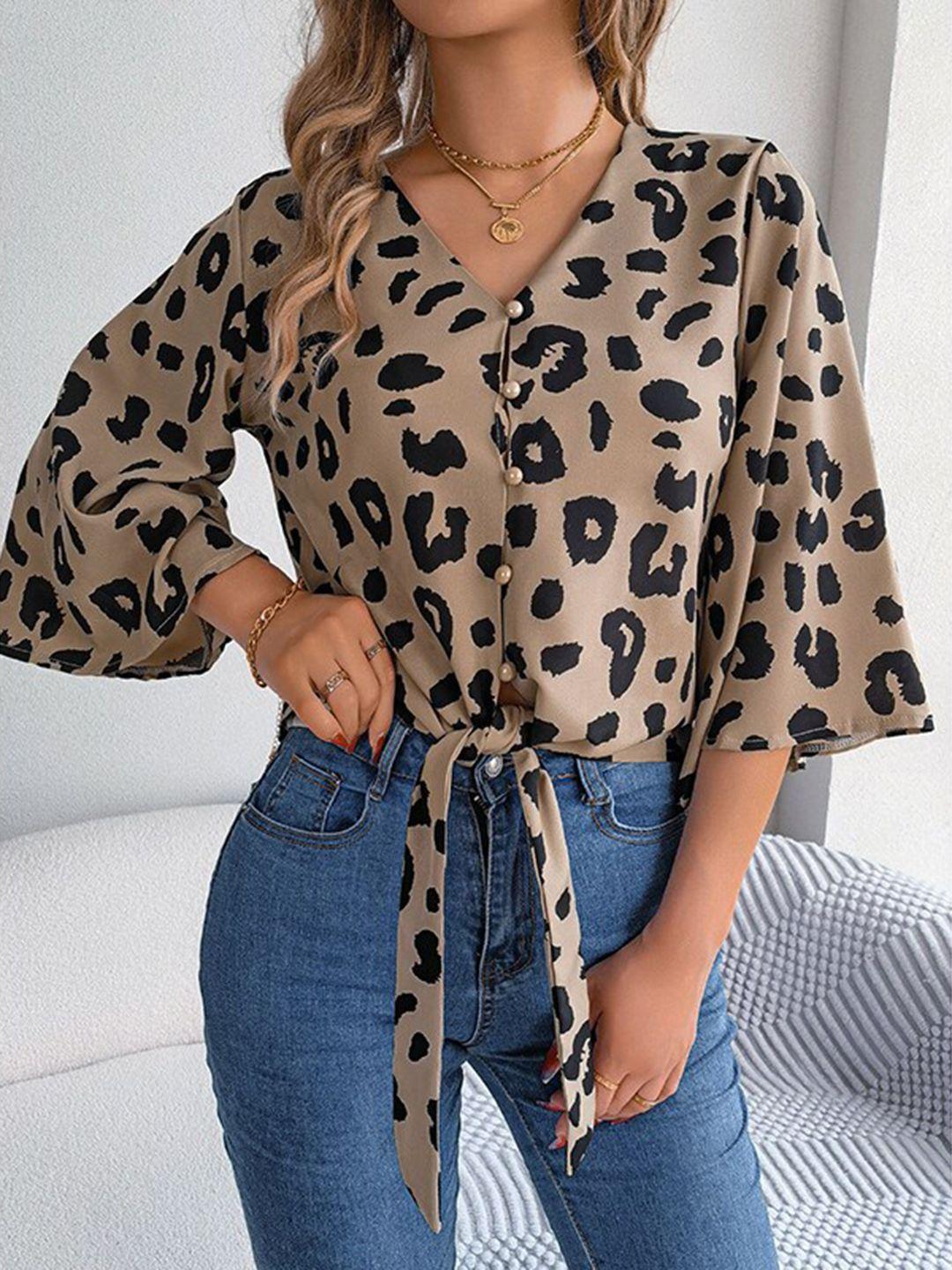 stylecast women animal opaque printed casual shirt