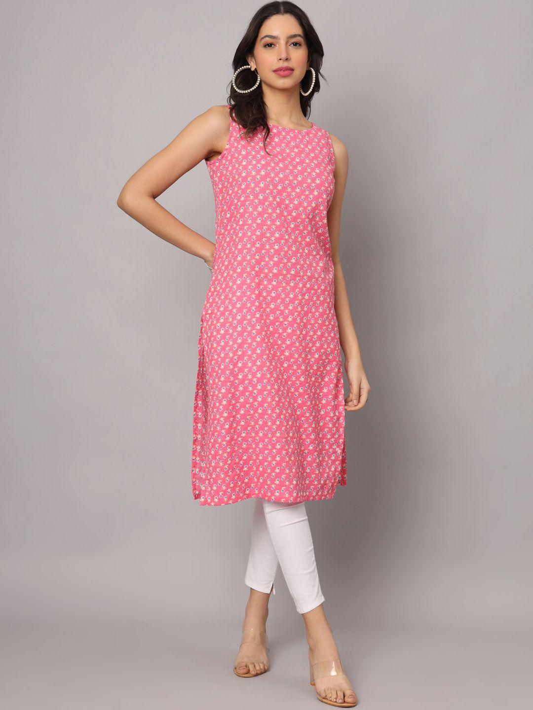 kalini ethnic motifs printed cotton straight kurta