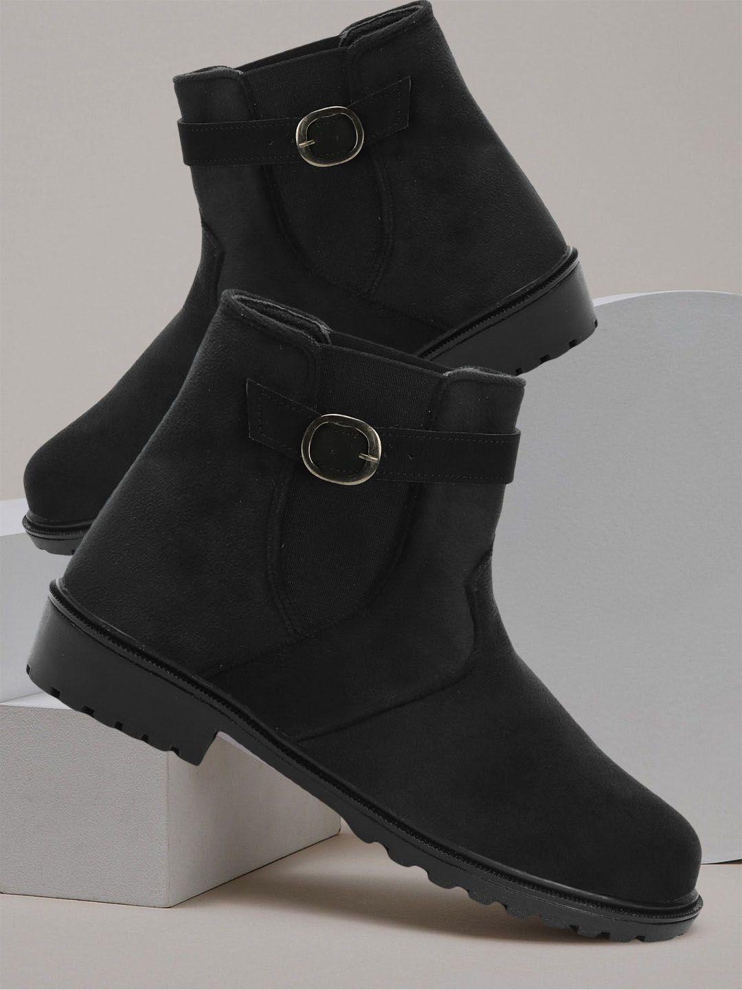 fashimo women casual heeled winter boots