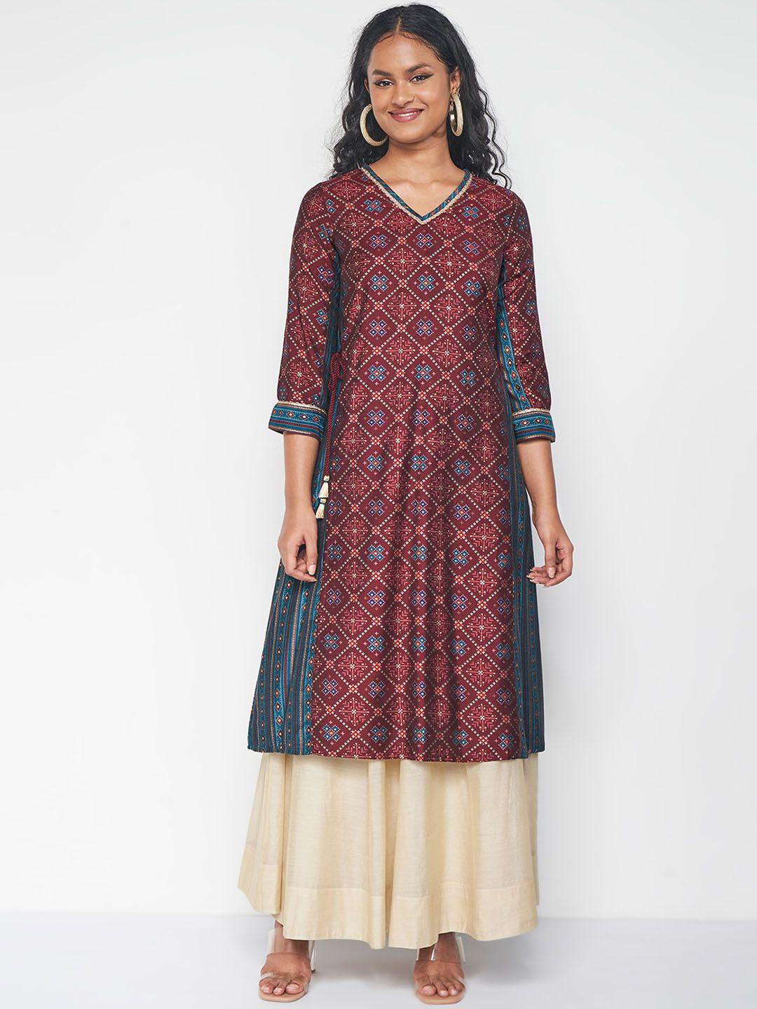 global desi ethnic motifs printed kurta