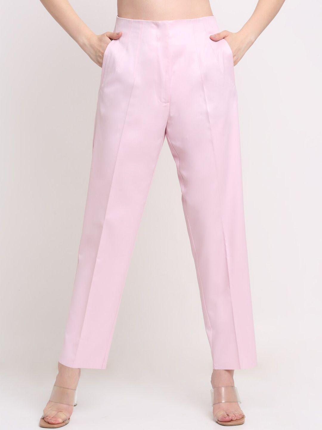 ennoble women smart high-rise easy wash trousers