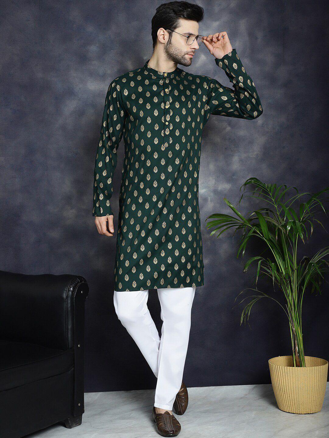 anouk men ethnic motifs thread work kurta