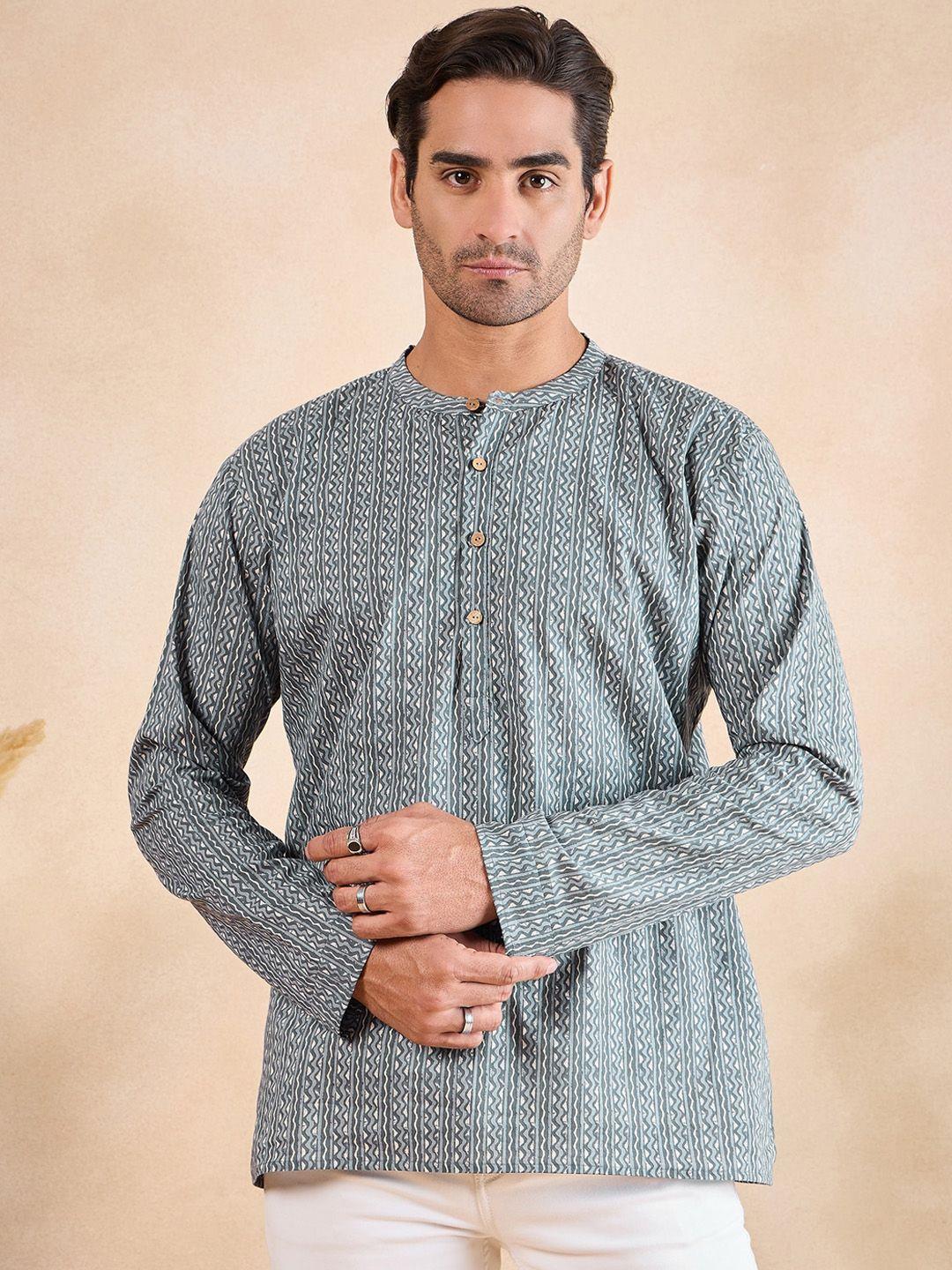 anouk men printed handloom kurta