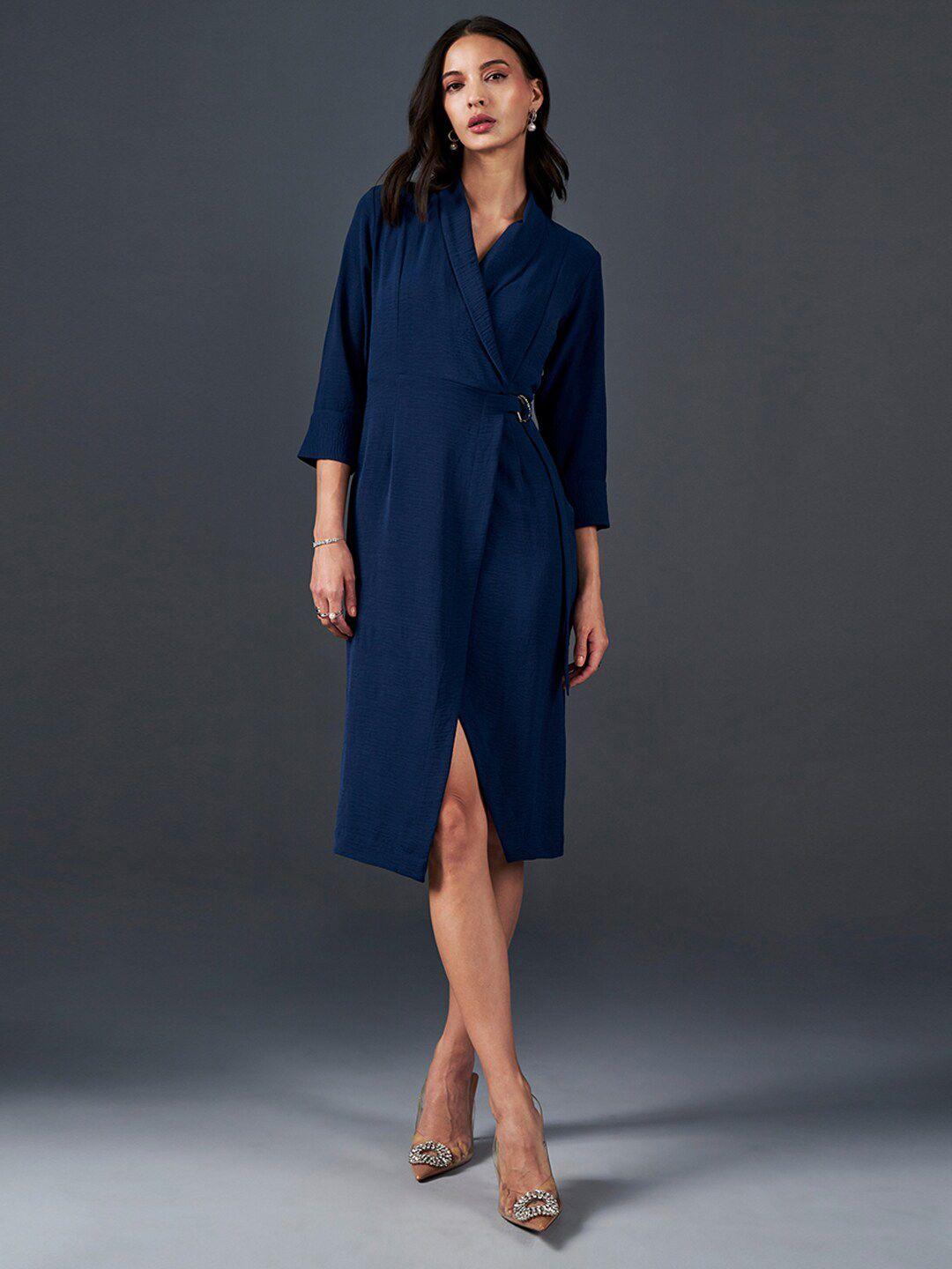 and v-neck sheath dress