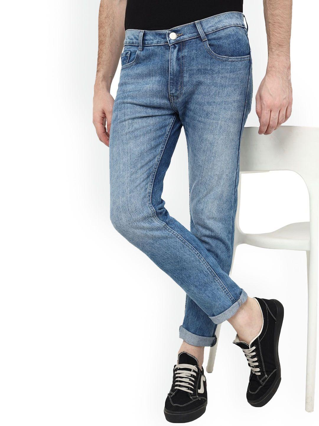 baesd men classic low-rise heavy fade stretchable jeans