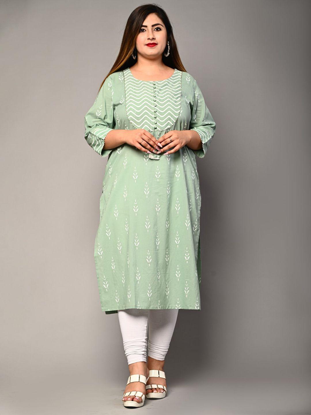 kalini women ethnic motifs printed chikankari floral kurta