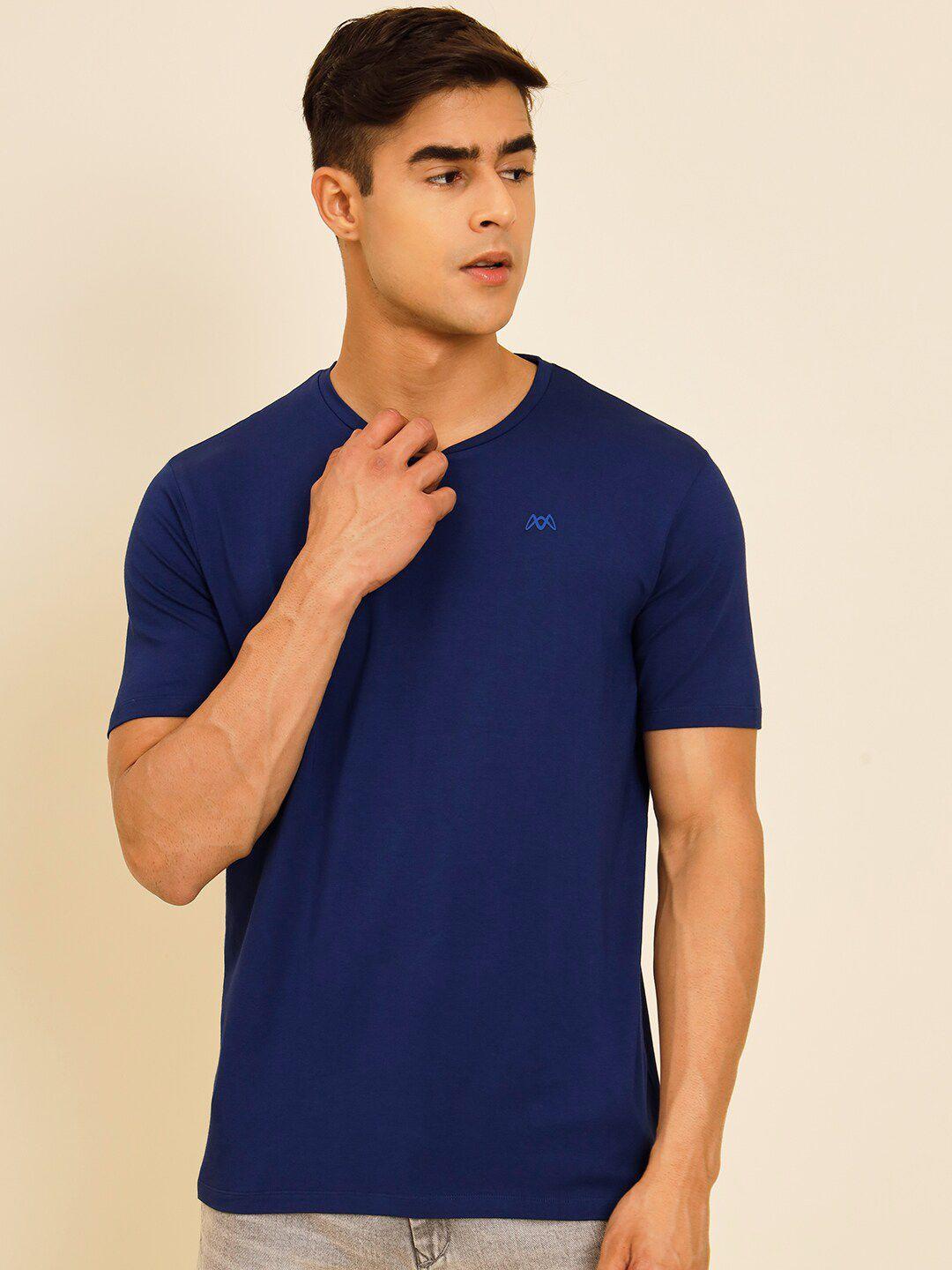 muwin round neck regular sleeves pure cotton t-shirt