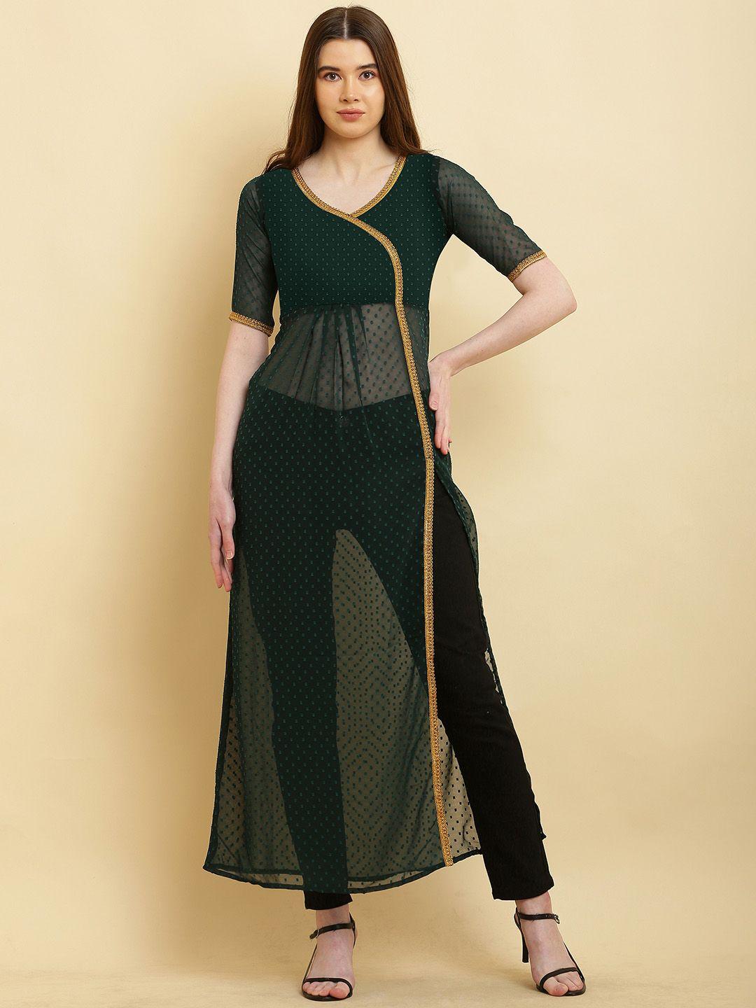 vesicle women thread work georgette kurta