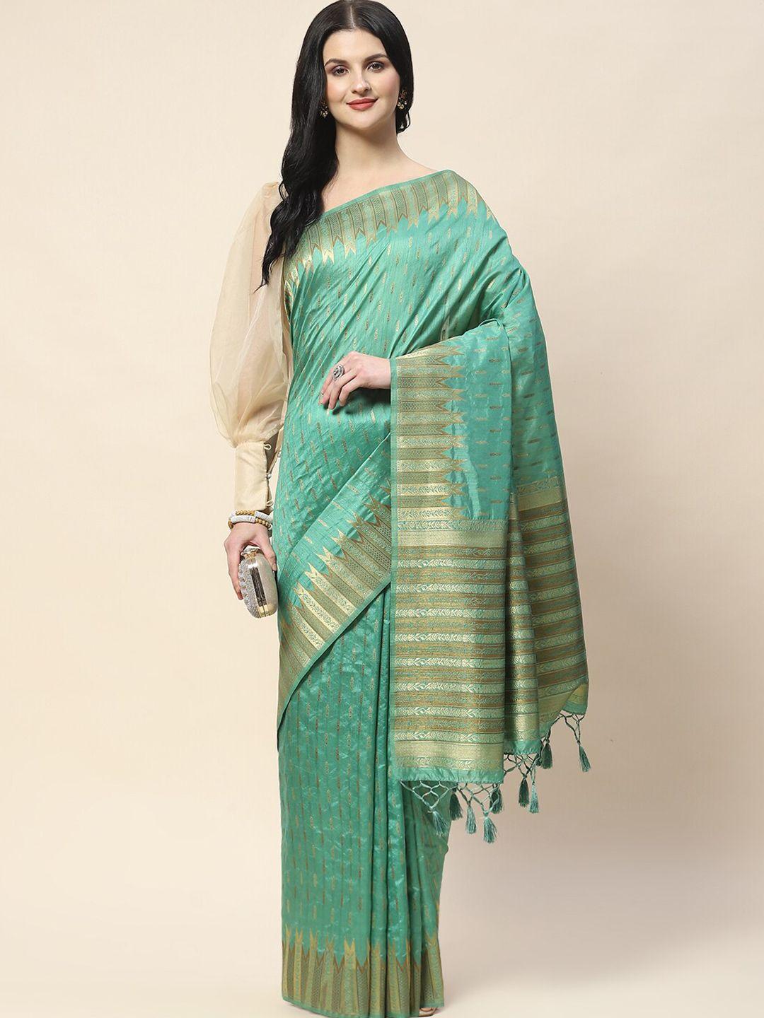 meena bazaar ethnic motifs woven design zari saree