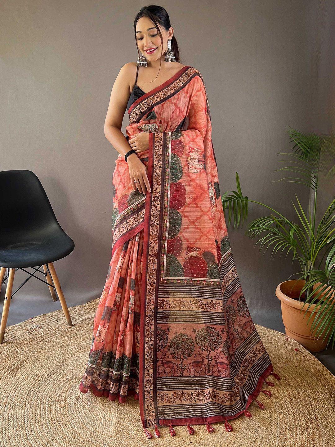 mitera ethnic motifs tussar saree