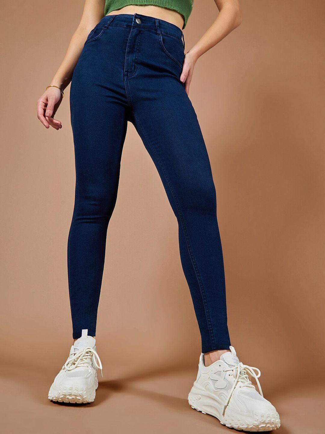 the roadster lifestyle co women high-rise skinny-fit jeans