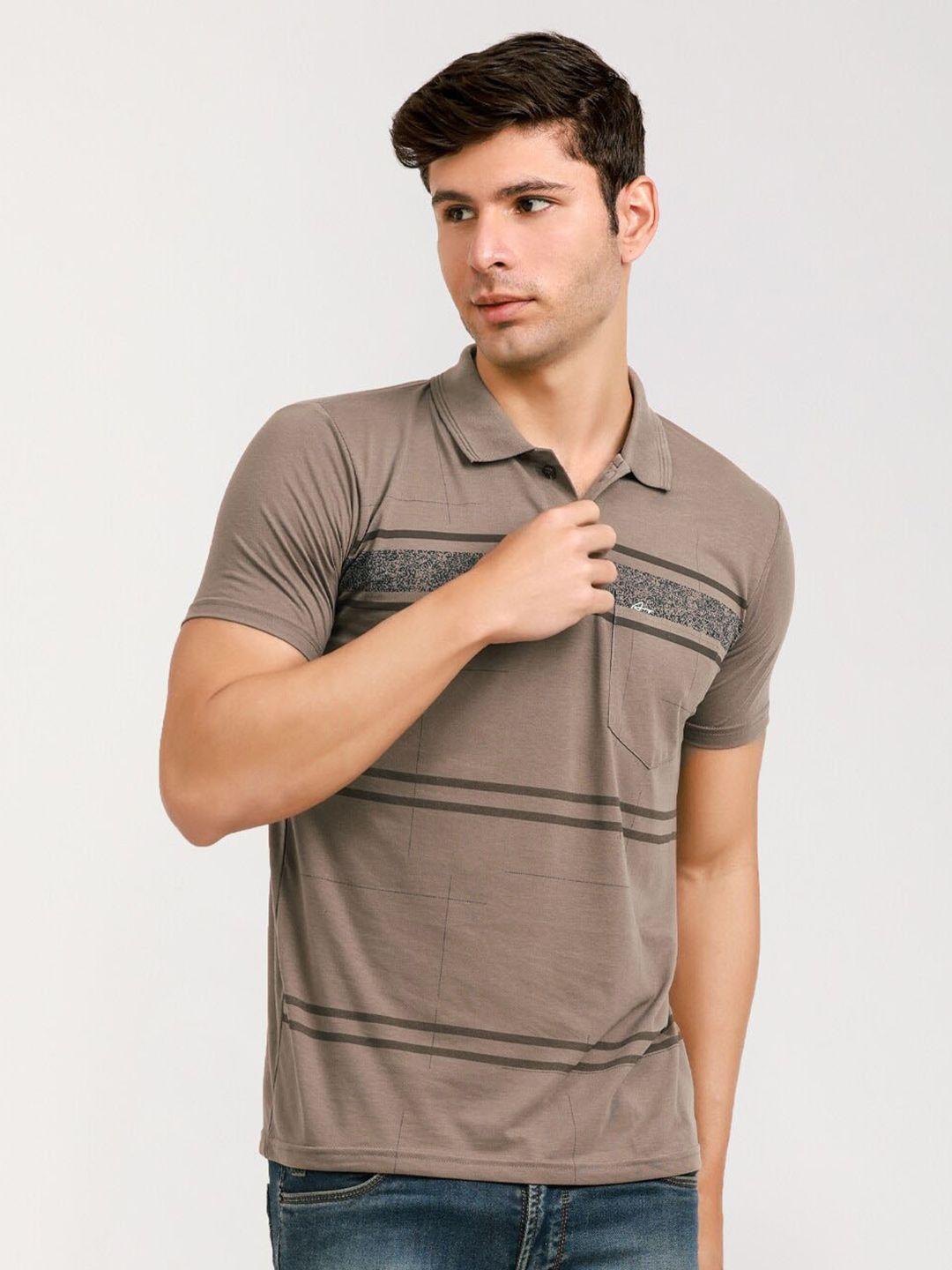 array men striped pockets t-shirt