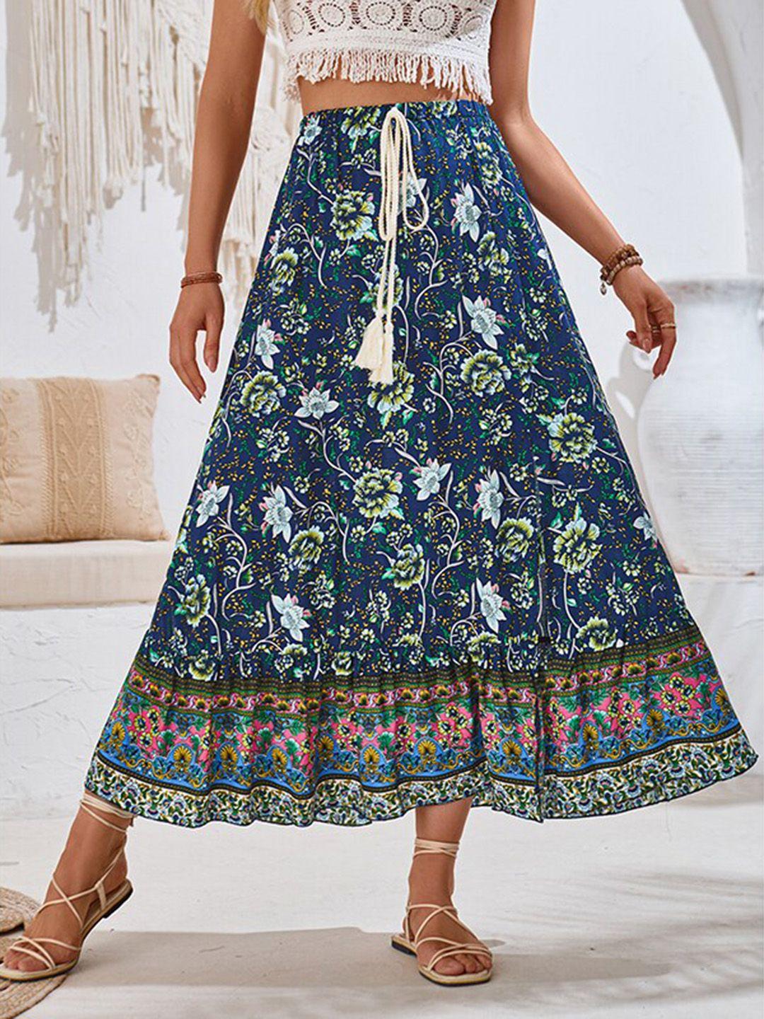 stylecast printed straight midi skirt