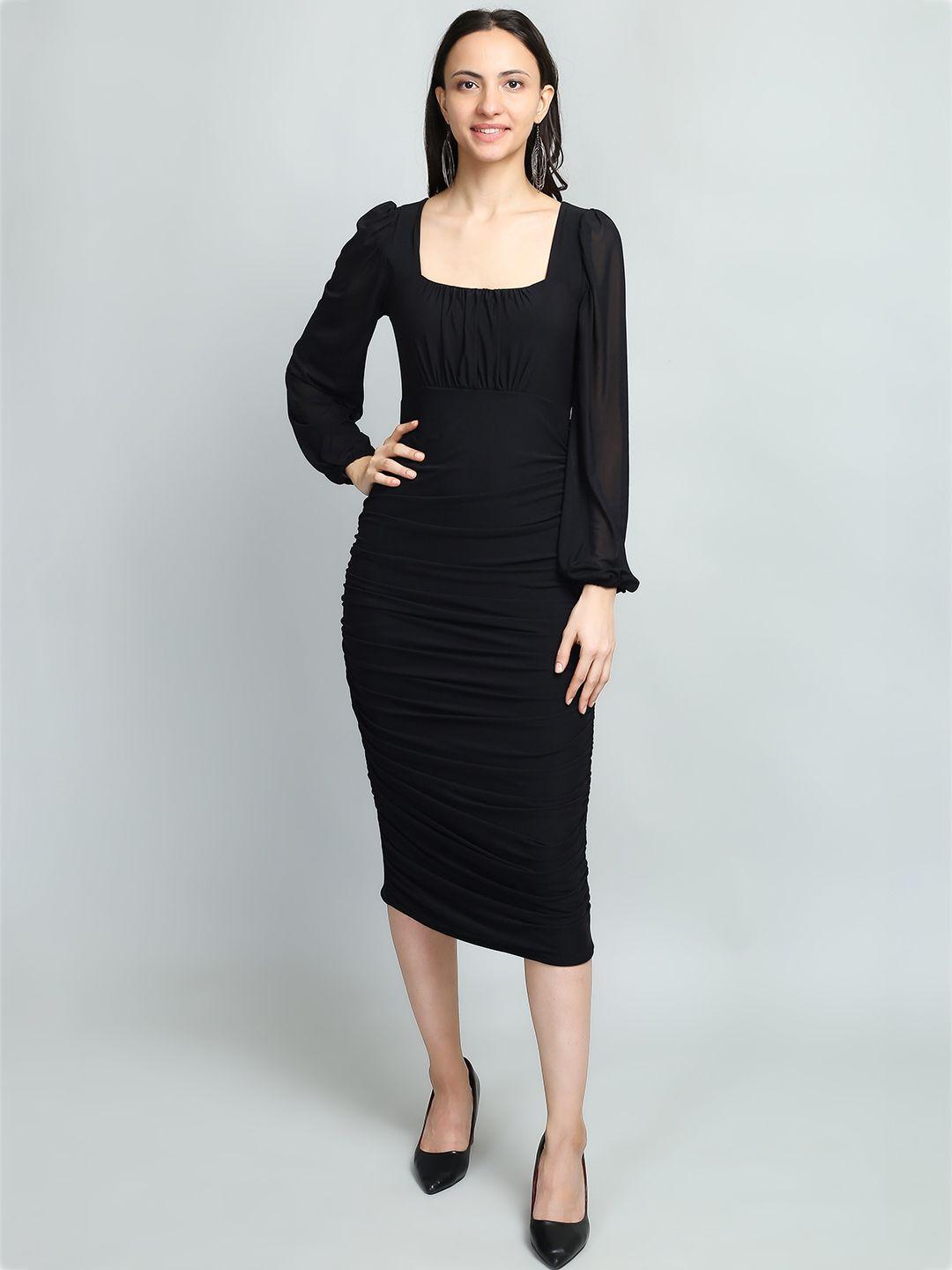 hencemade net bodycon midi dress