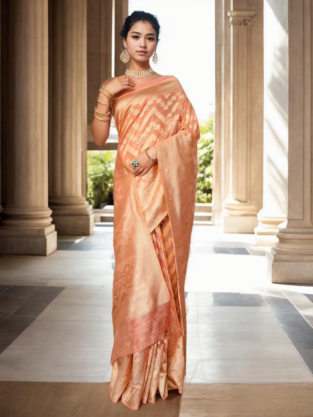 ishin ethnic motifs zari saree