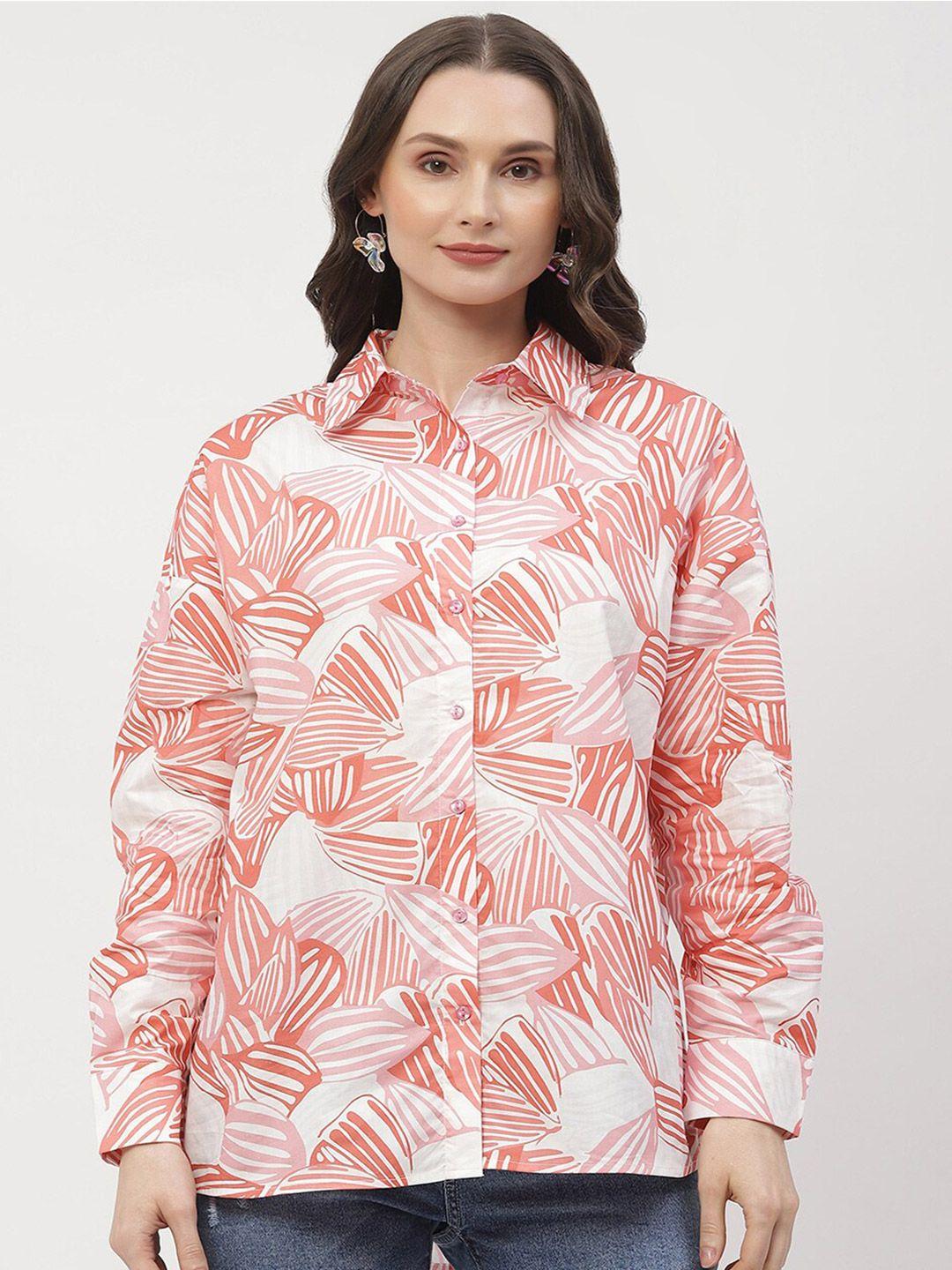 madame printed opaque casual shirt