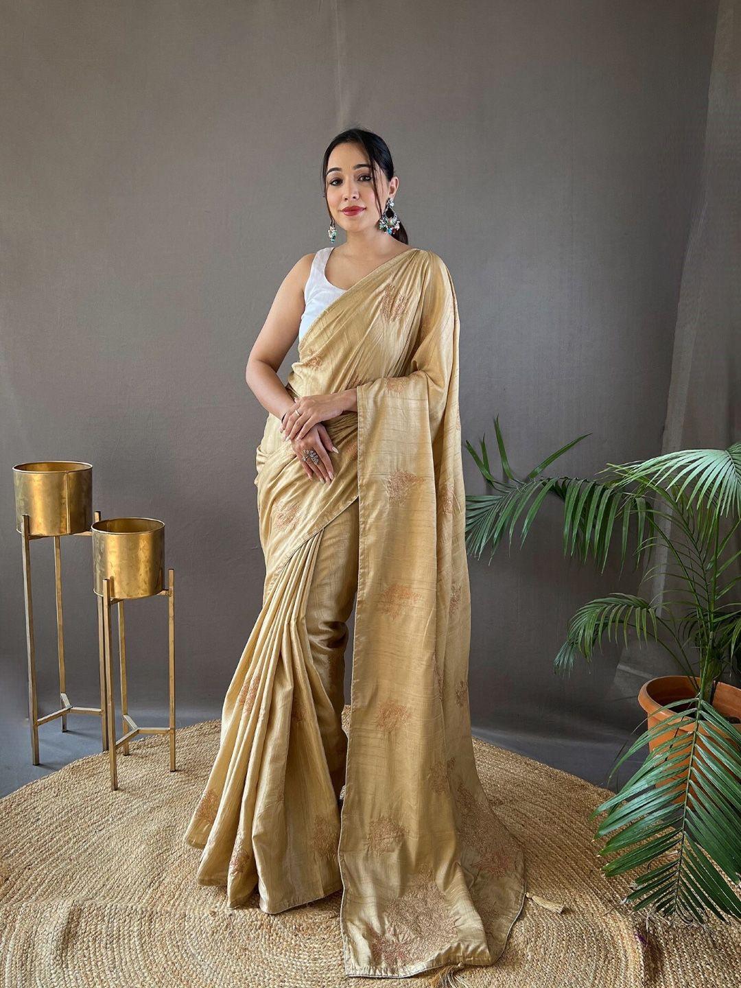 mitera ethnic motifs silk blend saree