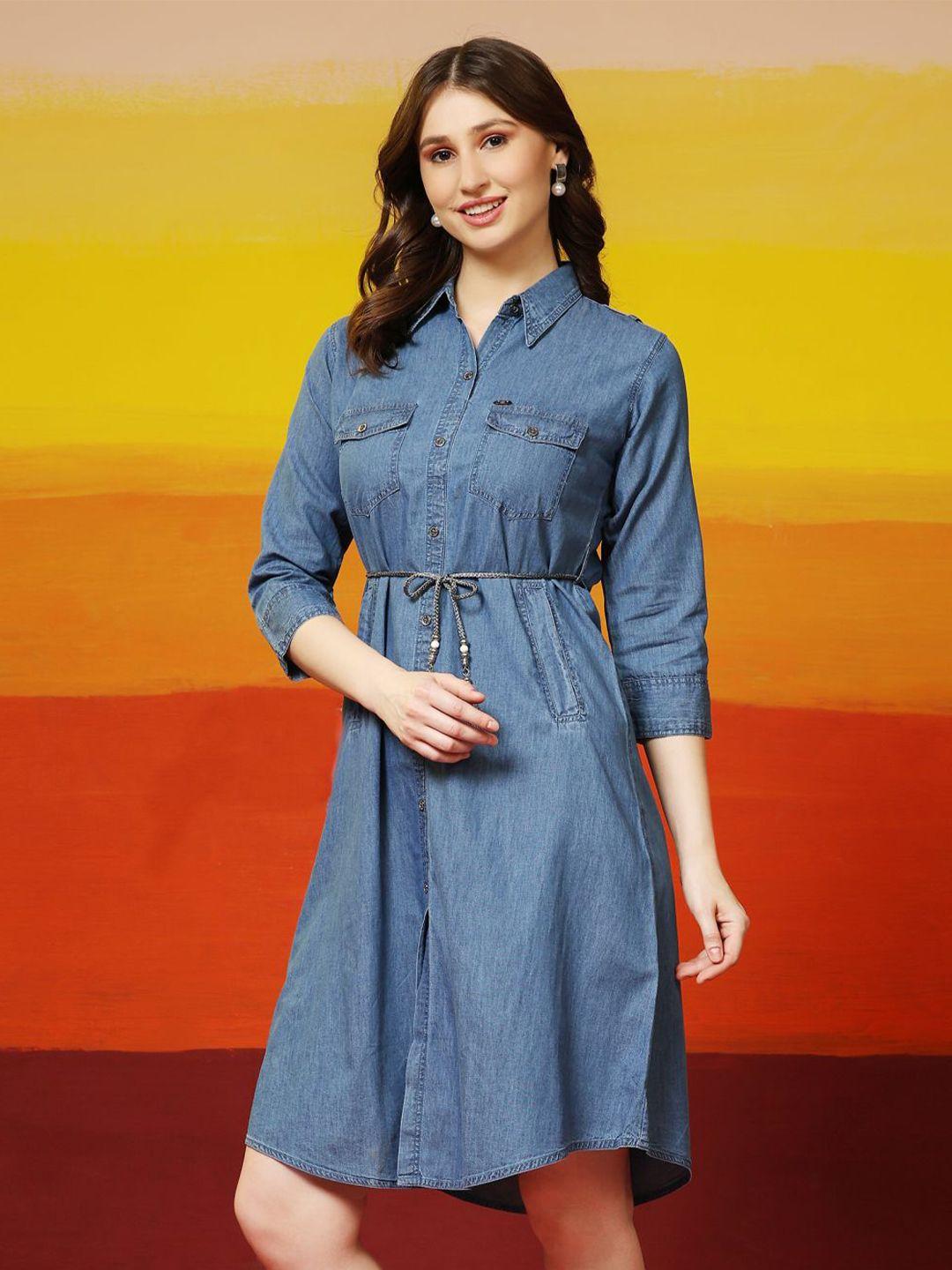 phenav denim shirt dress