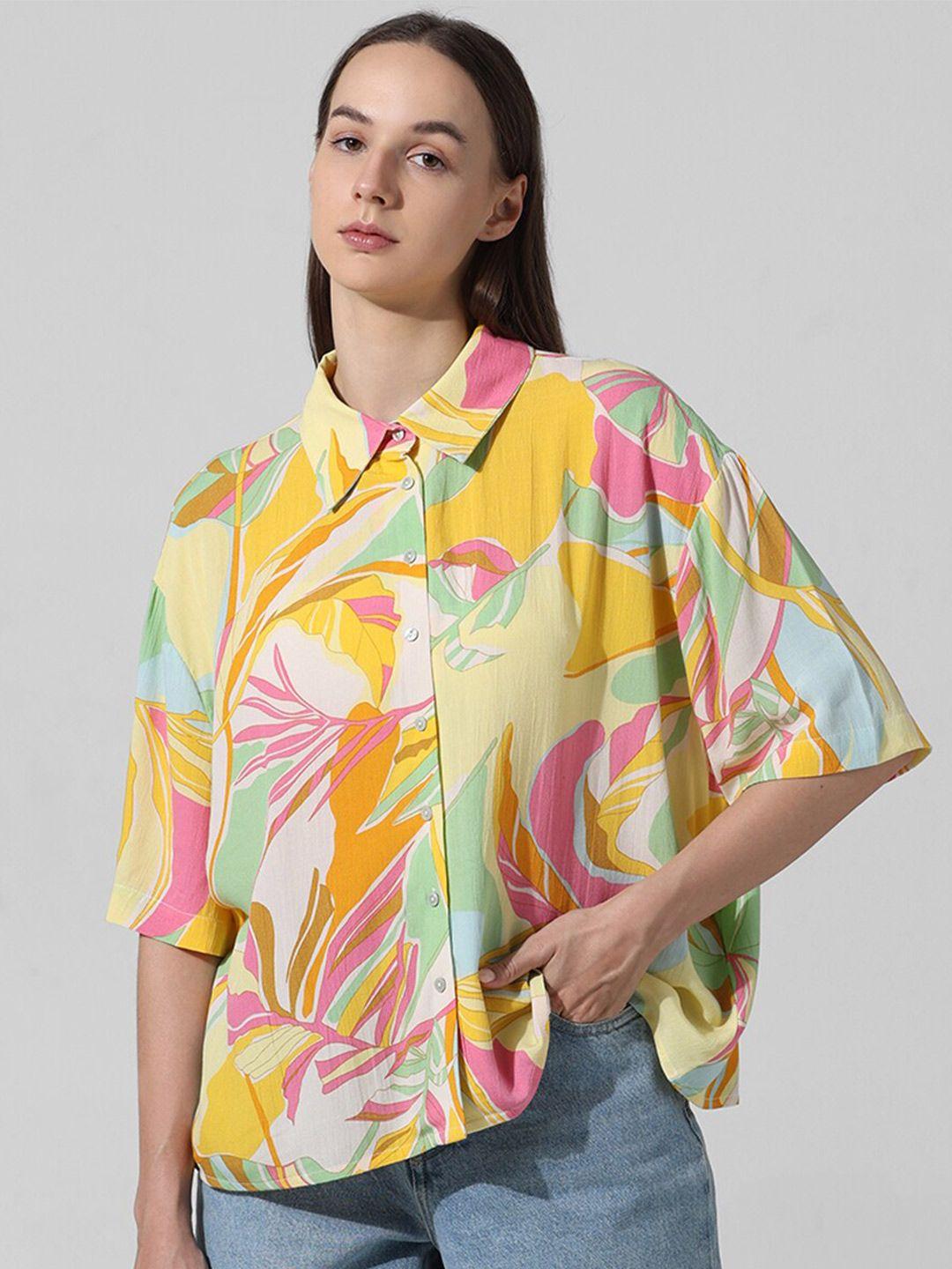 only women floral opaque printed casual shirt