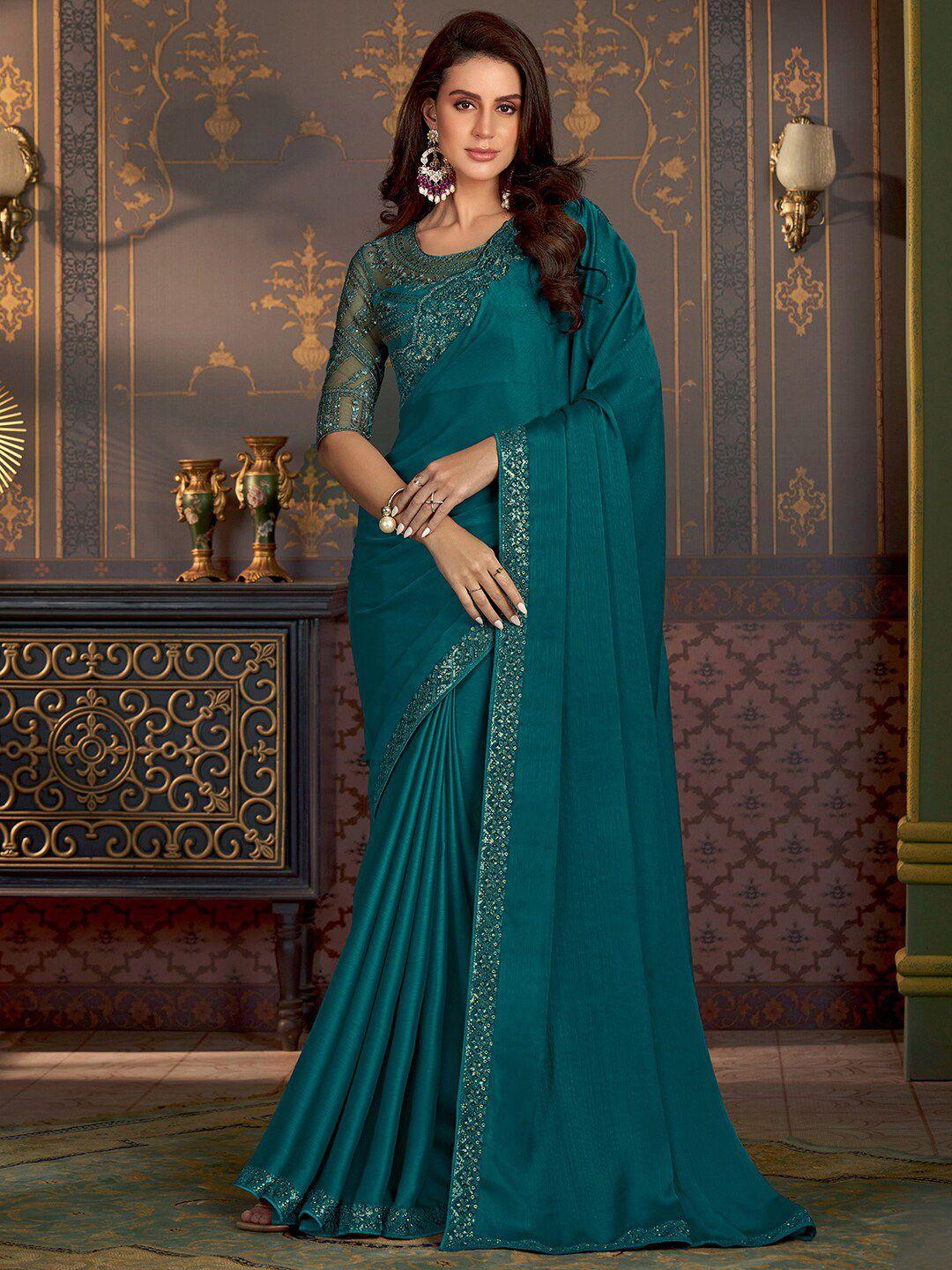 mitera zari kota sequence embroidery saree