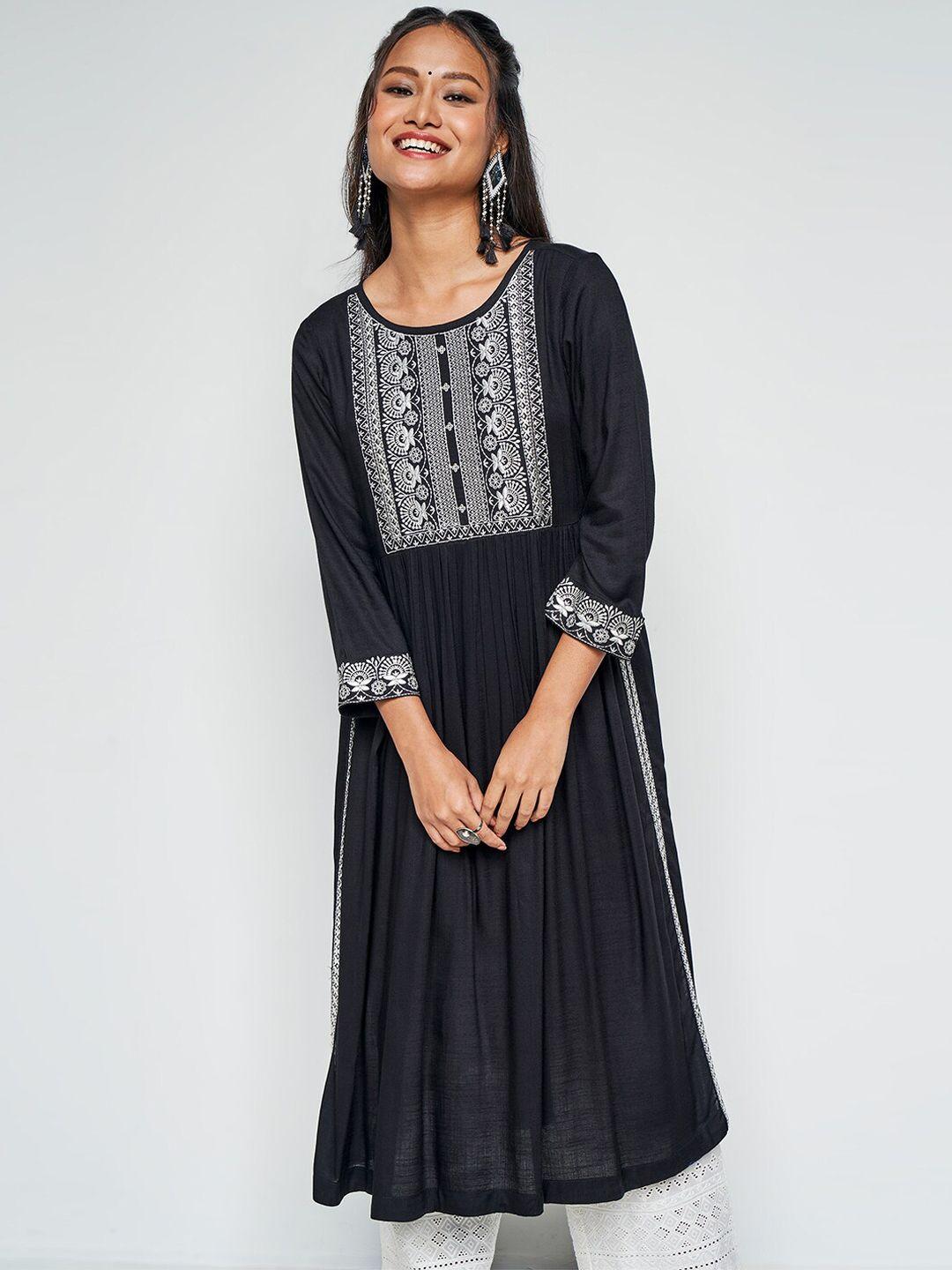 global desi women thread work anarkali kurta