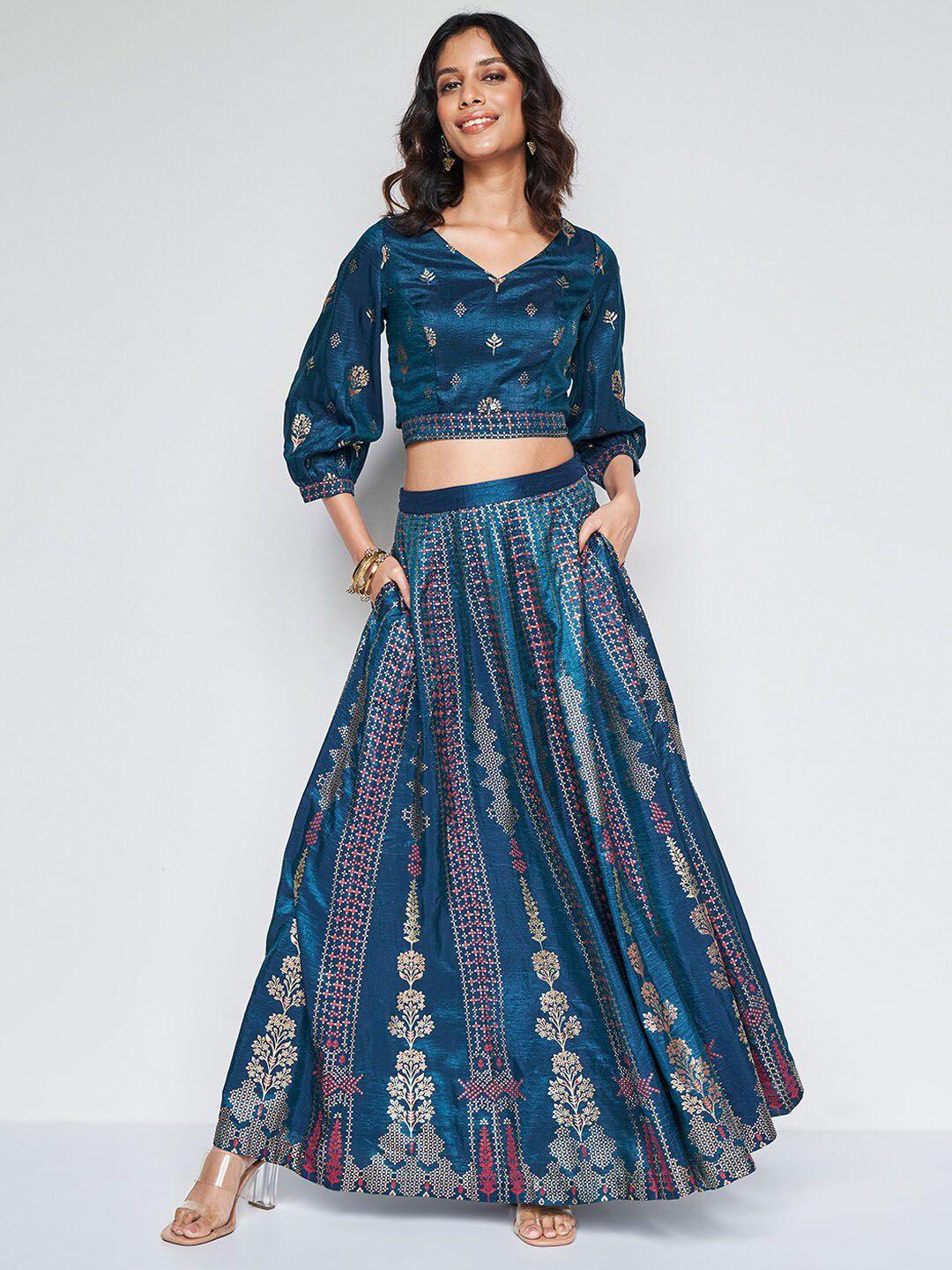 global desi printed lehenga & choli