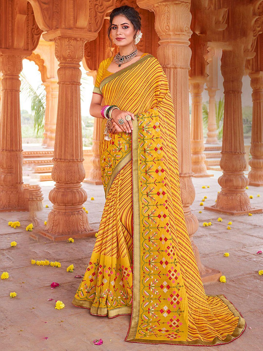 anouk leheriya printed saree