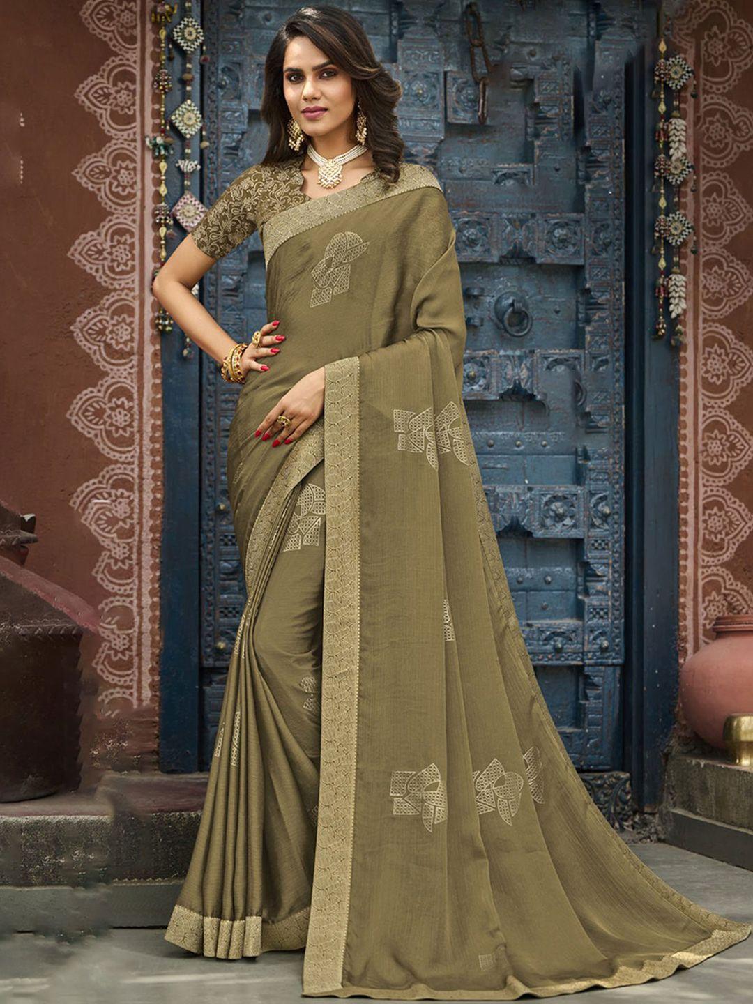 anouk ethnic motifs printed woven design saree