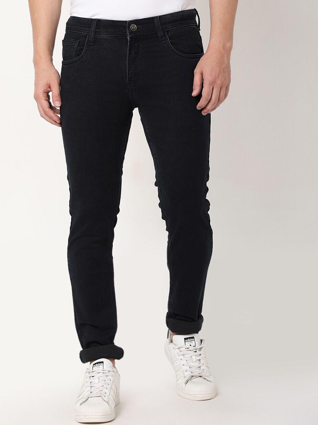 r&b men skinny fit clean look cotton jeans