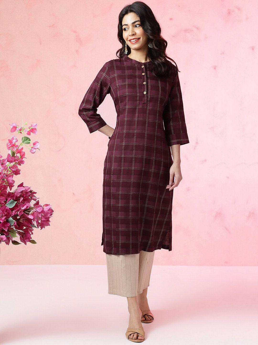 anouk women thread work kurta