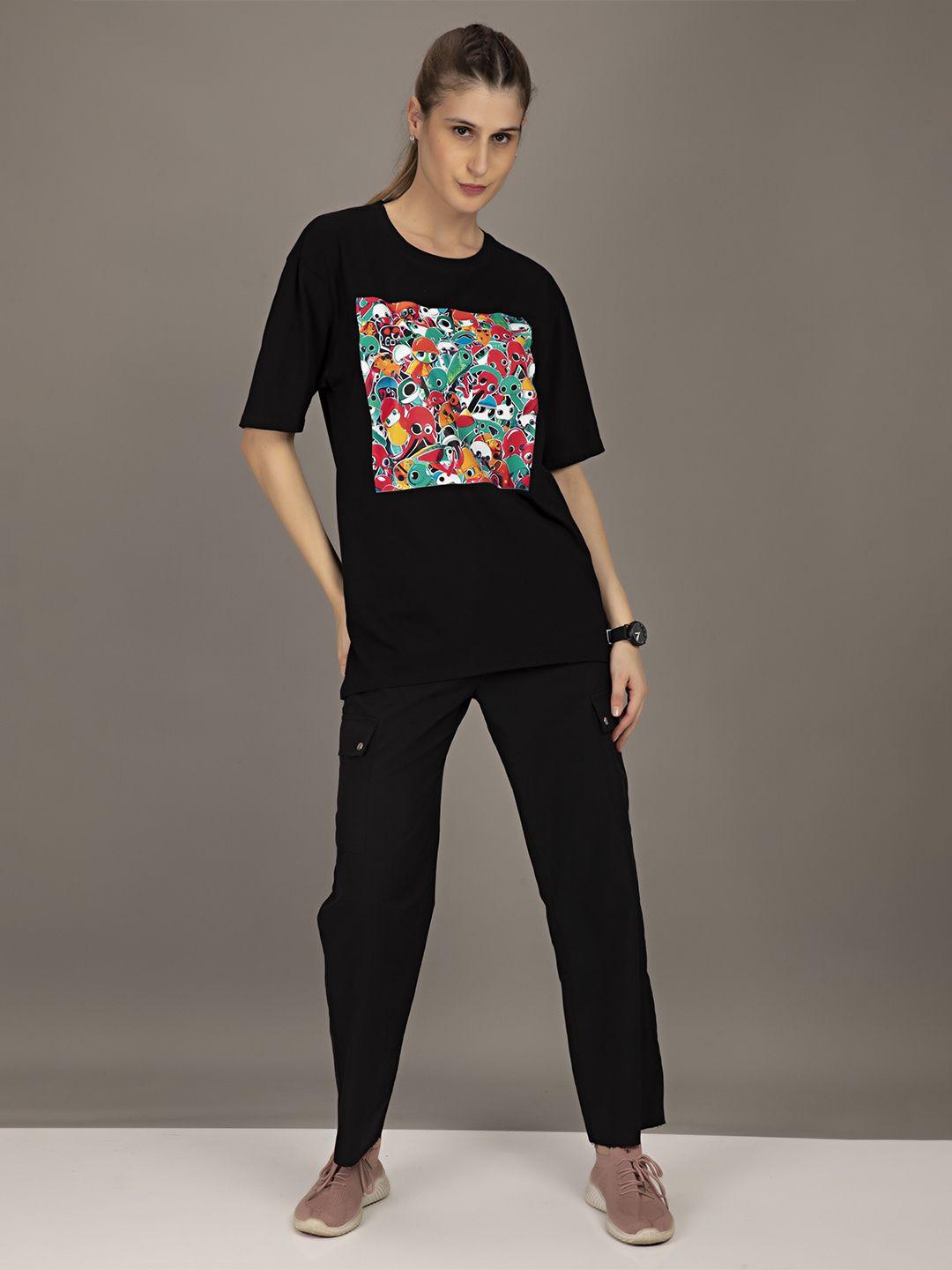 sthulas graphic printed pure cotton t-shirt