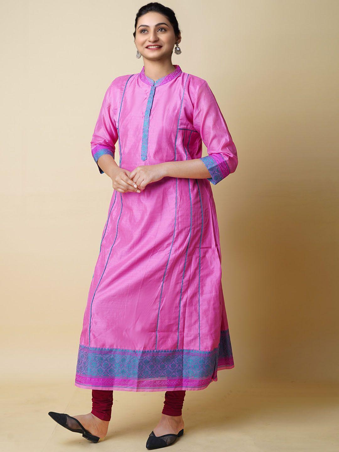 unnati silks women thread work handloom kurta