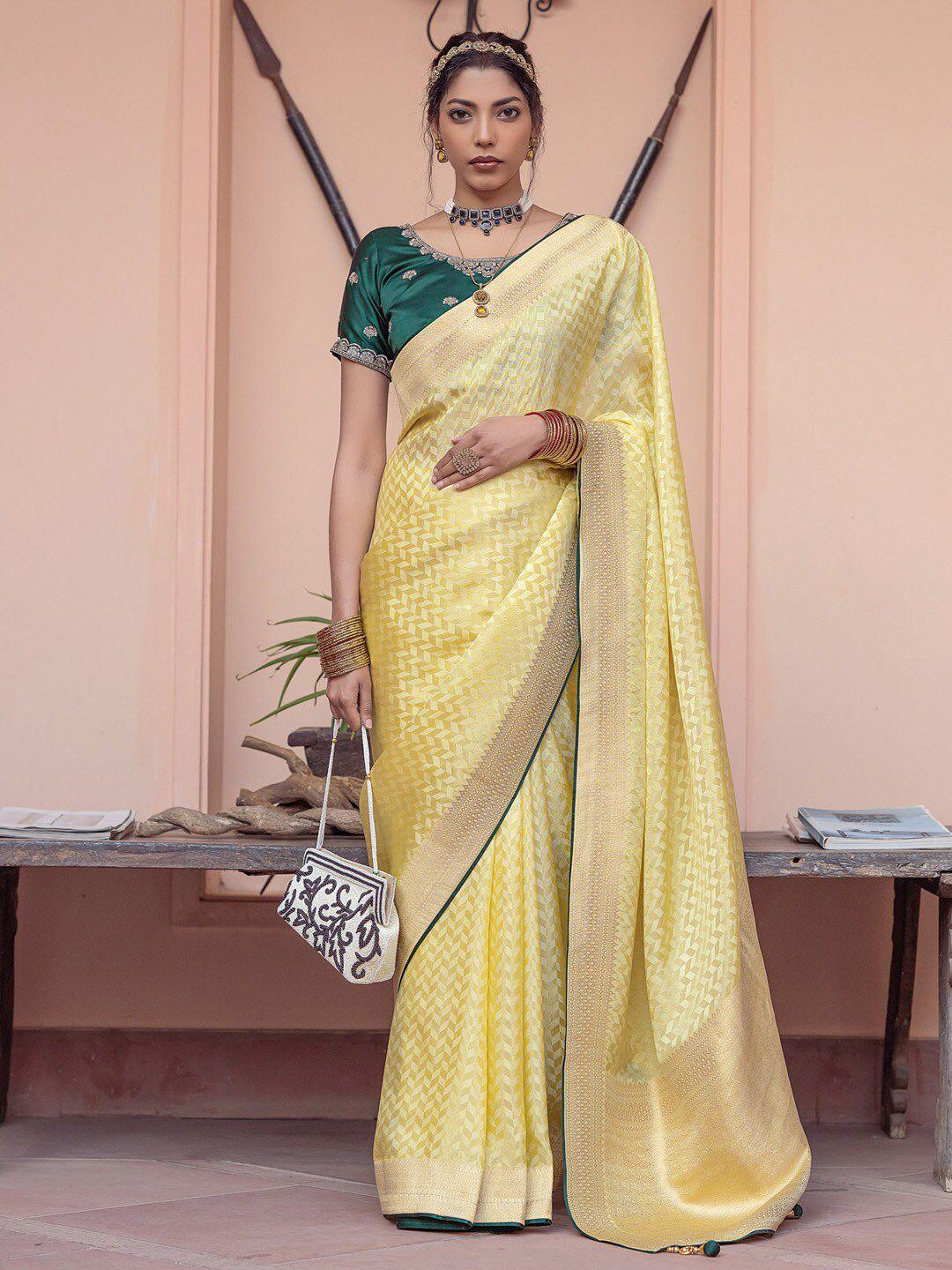 mitera geometric woven design zari banarasi saree