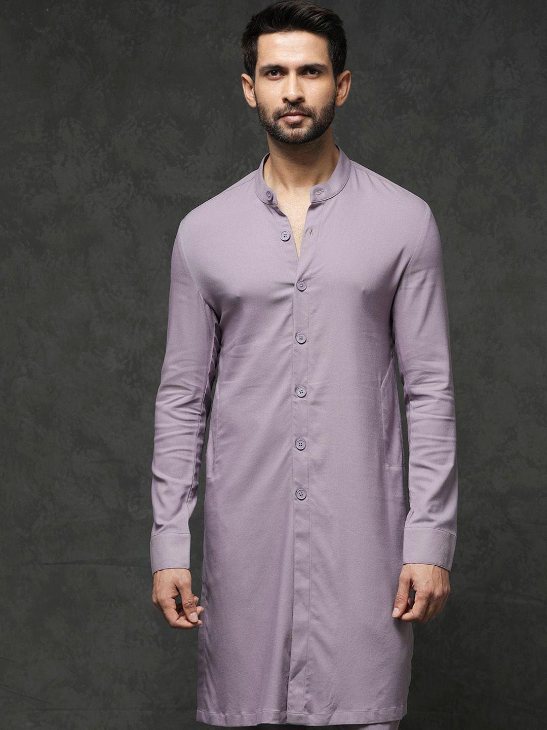 rare rabbit mandarin collar long sleeves straight kurta