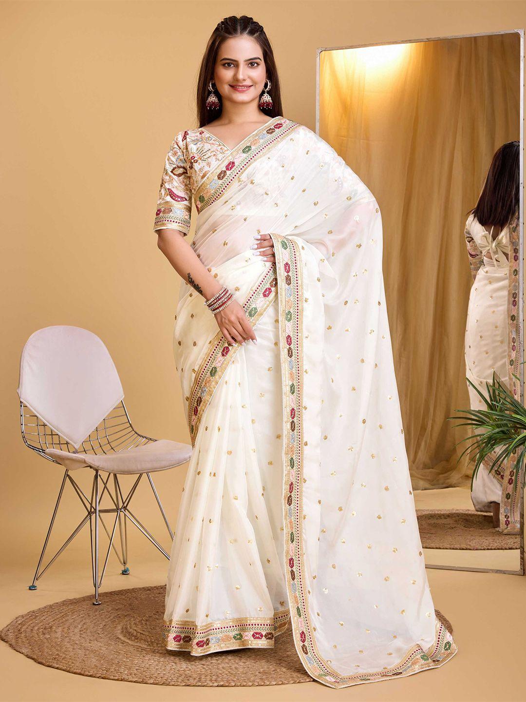 vairagee embellished embroidered organza saree